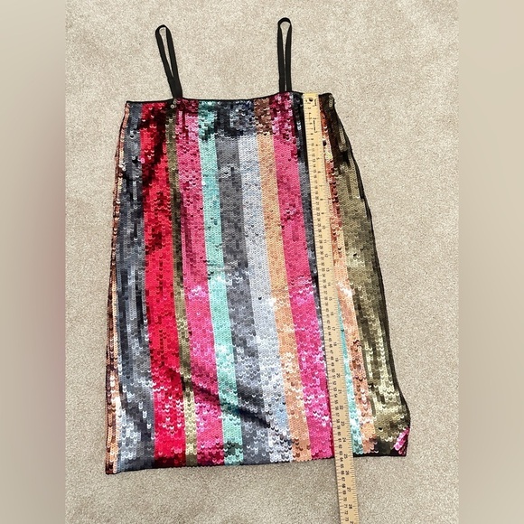 Tanya Taylor Sequin Shift Dress - Size 0 - NWOT - Erykah Dress in Sunset Multi - Picture 9 of 16